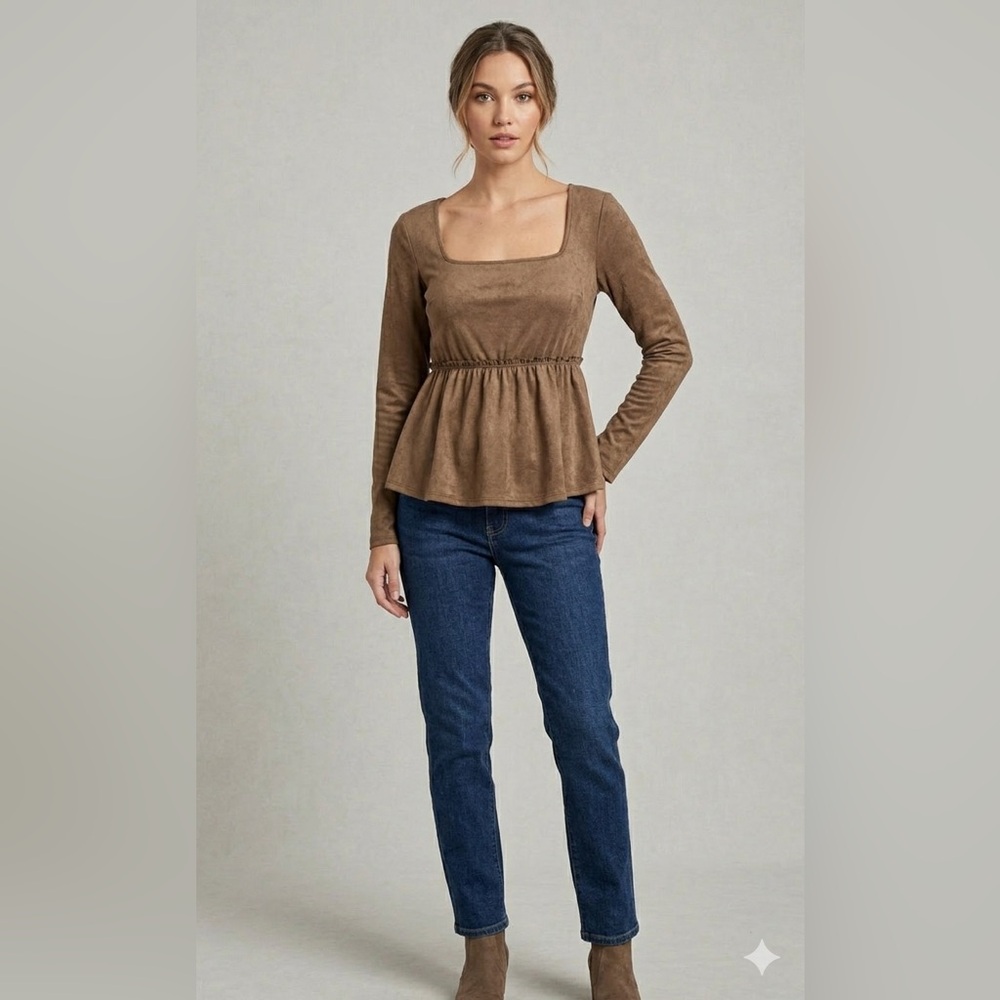 Moa Moa Tan Long Sleeve Top